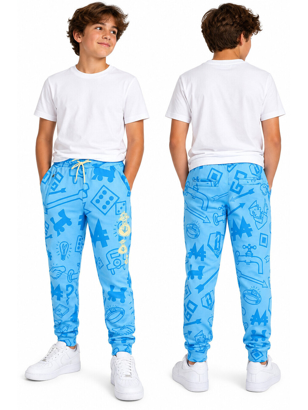 Baseball Lifestyle 101 Monopoly Youth Large Joggers Blue Grand Slam NWT YL